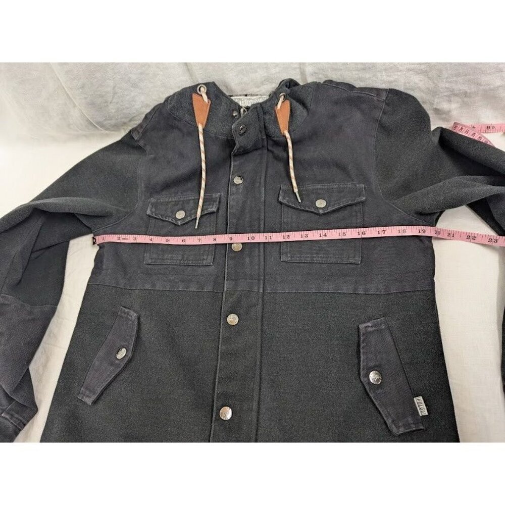 Poler Stuff women's medium wool blend and canvas two tone jacket outdoors winter - Picture 13 of 14